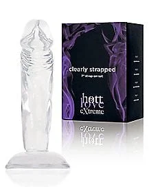 pornhint Pornhint Clearly Strapped Clear Dildo With Strap-On Harness 7 Inch - Hott Love Extreme