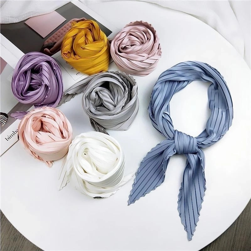 Unisex Sweet Solid Color Silk Silk Scarf