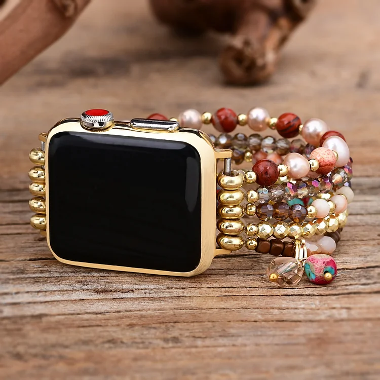 Olivenorma Mahogany Stone Apple Samsung Fitbit Watch Bracelet