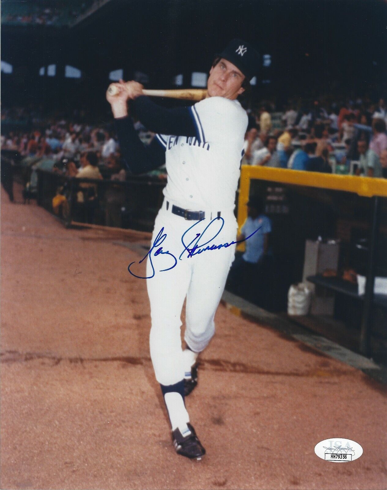 Autographed GARY THOMASSON New York Yankees 8x10 Photo Poster painting w/JSA COA