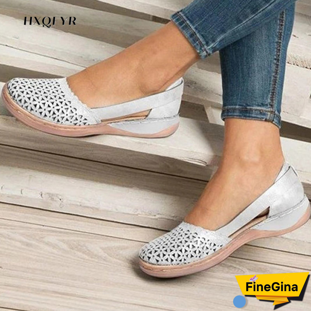 Summer Women Sandals Wedges Orthopedic Hollow Out Ladsies Casuasl Shoes Slip On Vintage Female Sandals Chaussure Femme Sandals