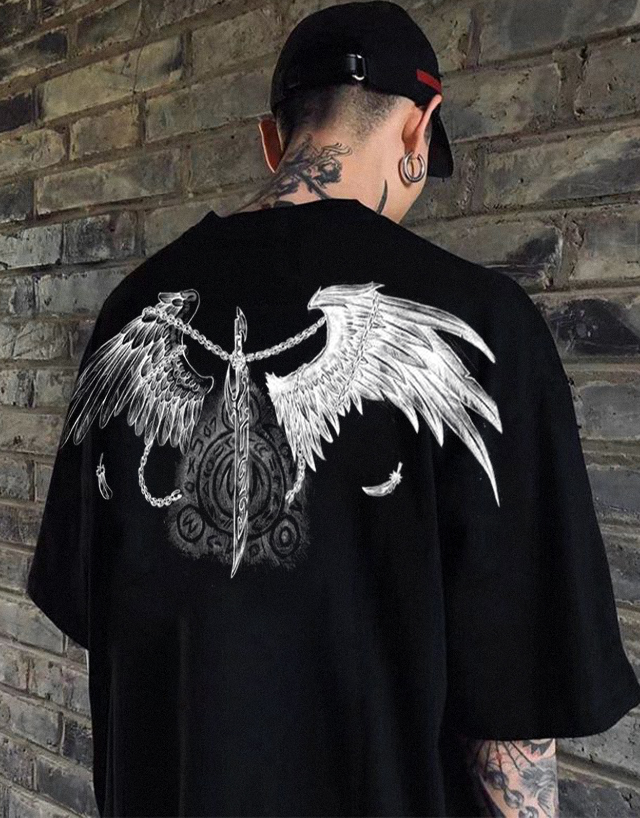 Sword Of Holy Angels Oversize T-shirt / TECHWEAR CLUB / Techwear