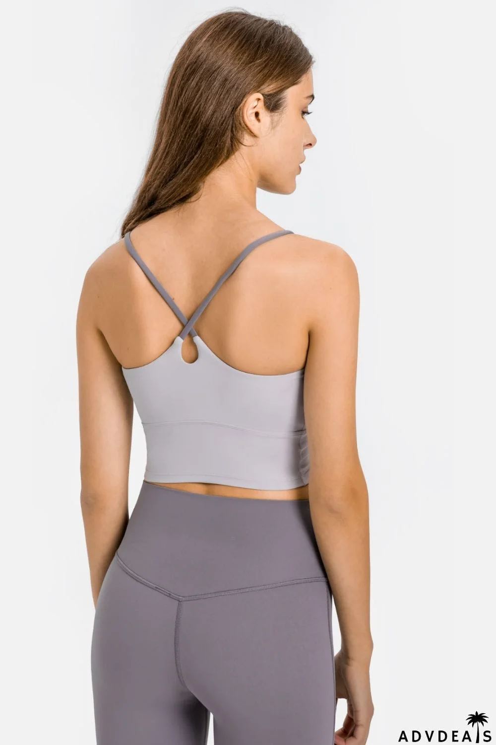 Crisscross Back Scoop Neck Sports Cami