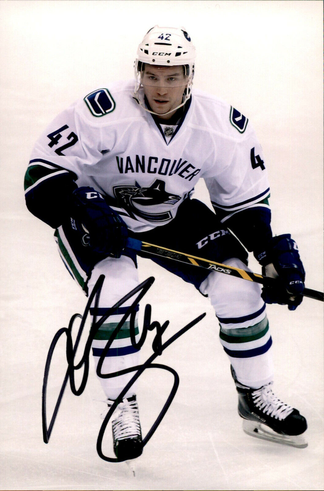 Sven Baertschi SIGNED 4x6 Photo Poster painting VANCOUVER CANUCKS #2