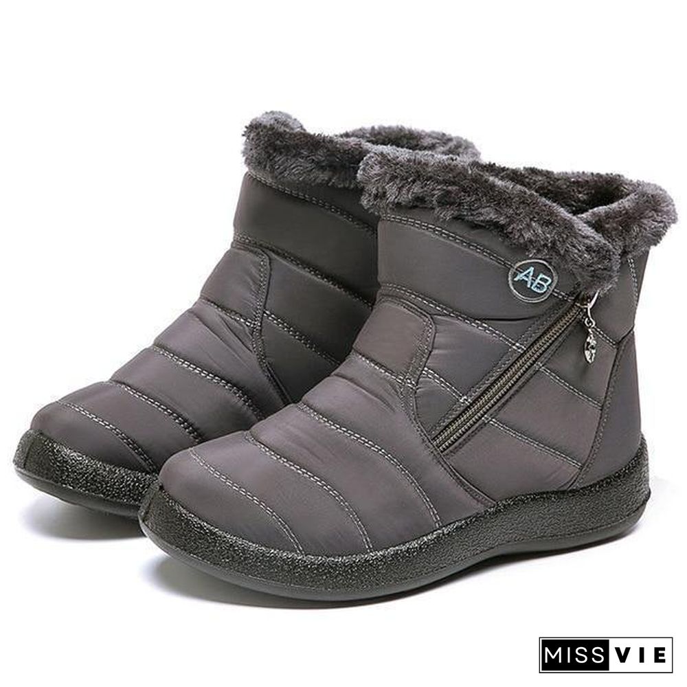 Womens Boots Fashionable Waterproof Snow Shoes For Winter. Casual Lightweight Ankle