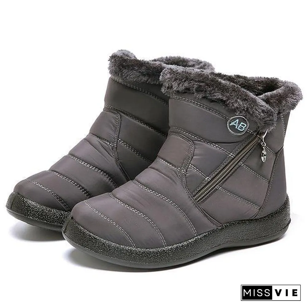 Womens Boots Fashionable Waterproof Snow Shoes For Winter. Casual Lightweight Ankle