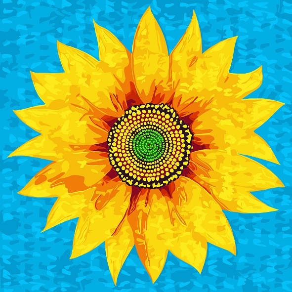 

Yellow Stamp Flower – Paint By Numbers - 40*50CM, 501 Original
