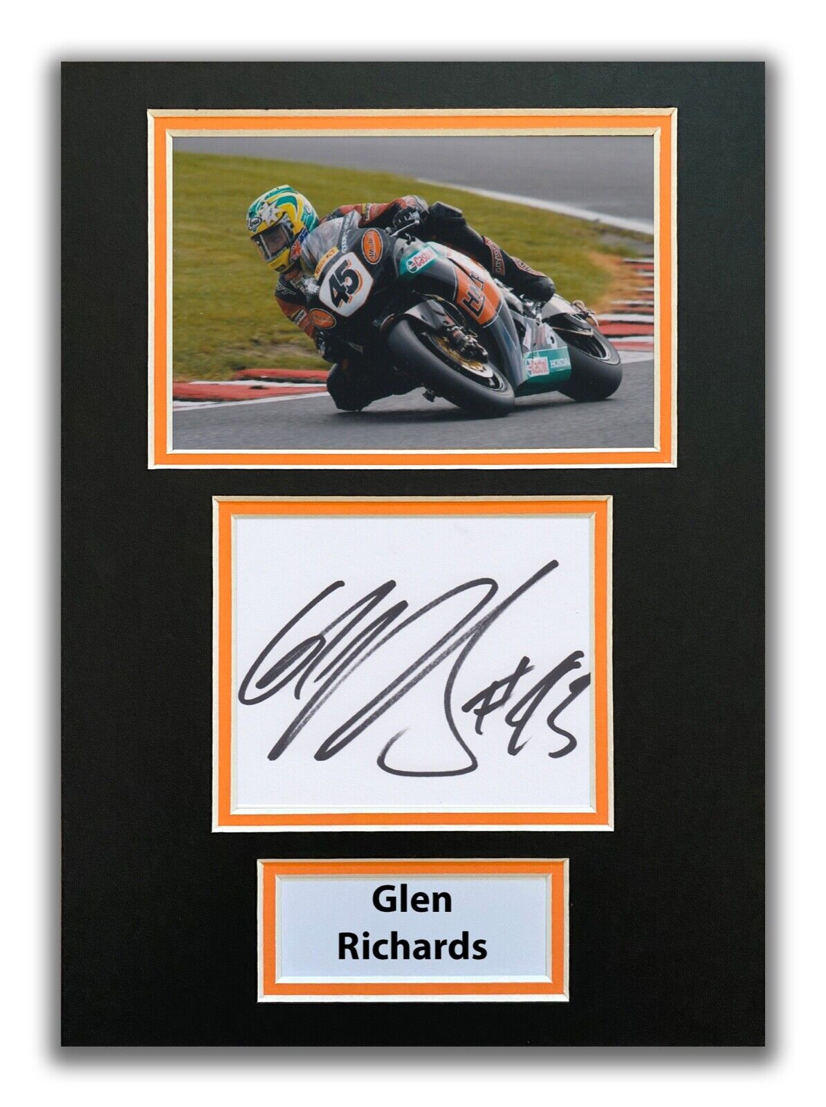 GLEN RICHARDS HAND SIGNED A4 MOUNTED Photo Poster painting DISPLAY - BSB - AUTOGRAPH 1.