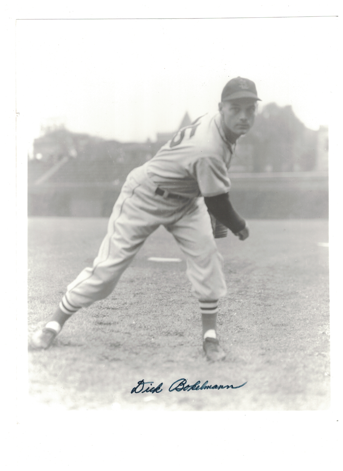 Dick Bokelman St. Louis Cardinals Signed Baseball Photo Poster painting W/Our COA RH1