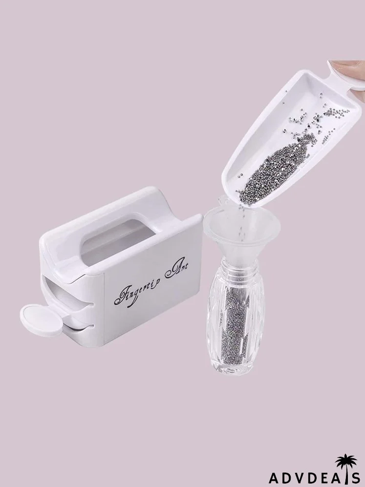 Nail Art Glittering Powder Recycling Box