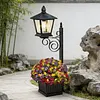 2-in-1 Solar Planter Lamp Waterproof IP54 Auto On/off Sensor 8-10 Hrs Long Lighting Solar Powered Pathway Light with Planter for Garden & Patio (No Flowers Included)