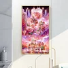 5D DIY Full Round Drill Diamond Painting Rose Manor Home Decoration Art Craft