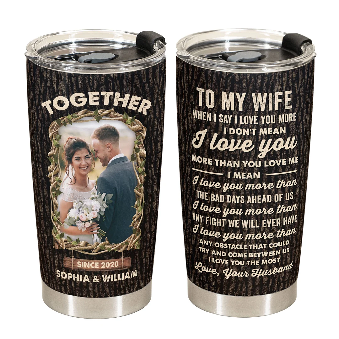  I Love You The Most - Personalized Tumbler Cup - Birthday, Loving Gift For Couple, Wife, Husband, Life Partner
