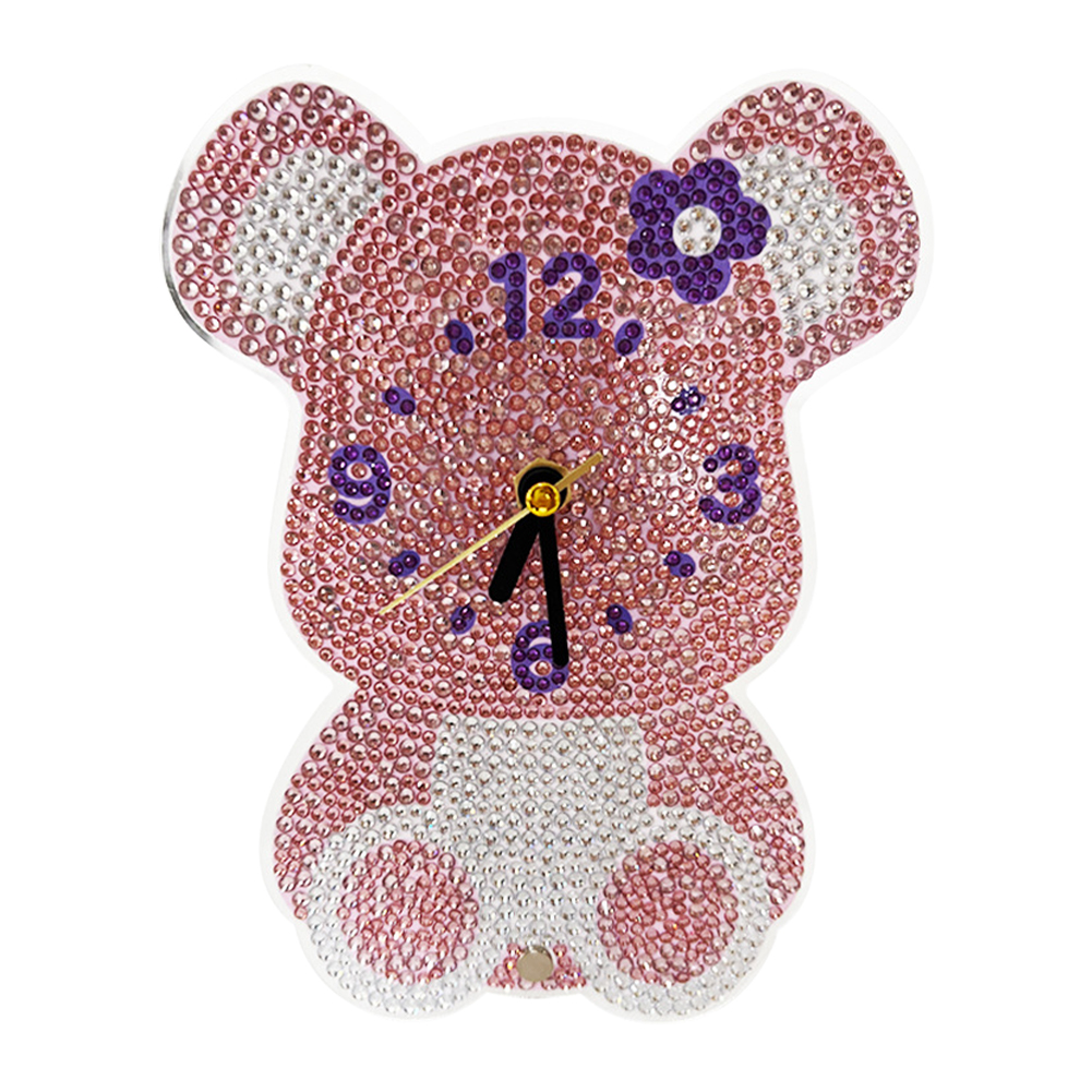 DIY Crystal Diamond Clock Art Craft Set 5D Cartoon Gift Souvenirs (1)