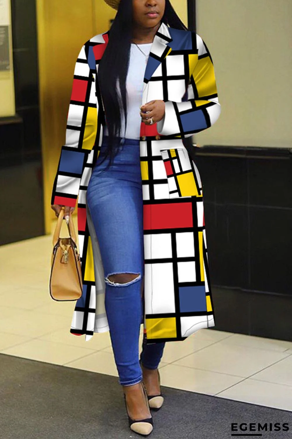 Yellow Street Print Outerwear | EGEMISS