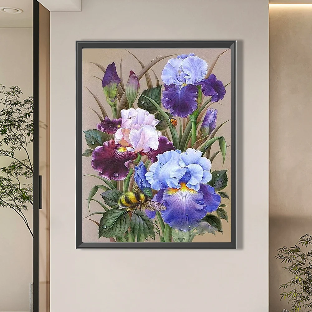 Full Round Diamond Painting 50*60cm - Bees And Flowers