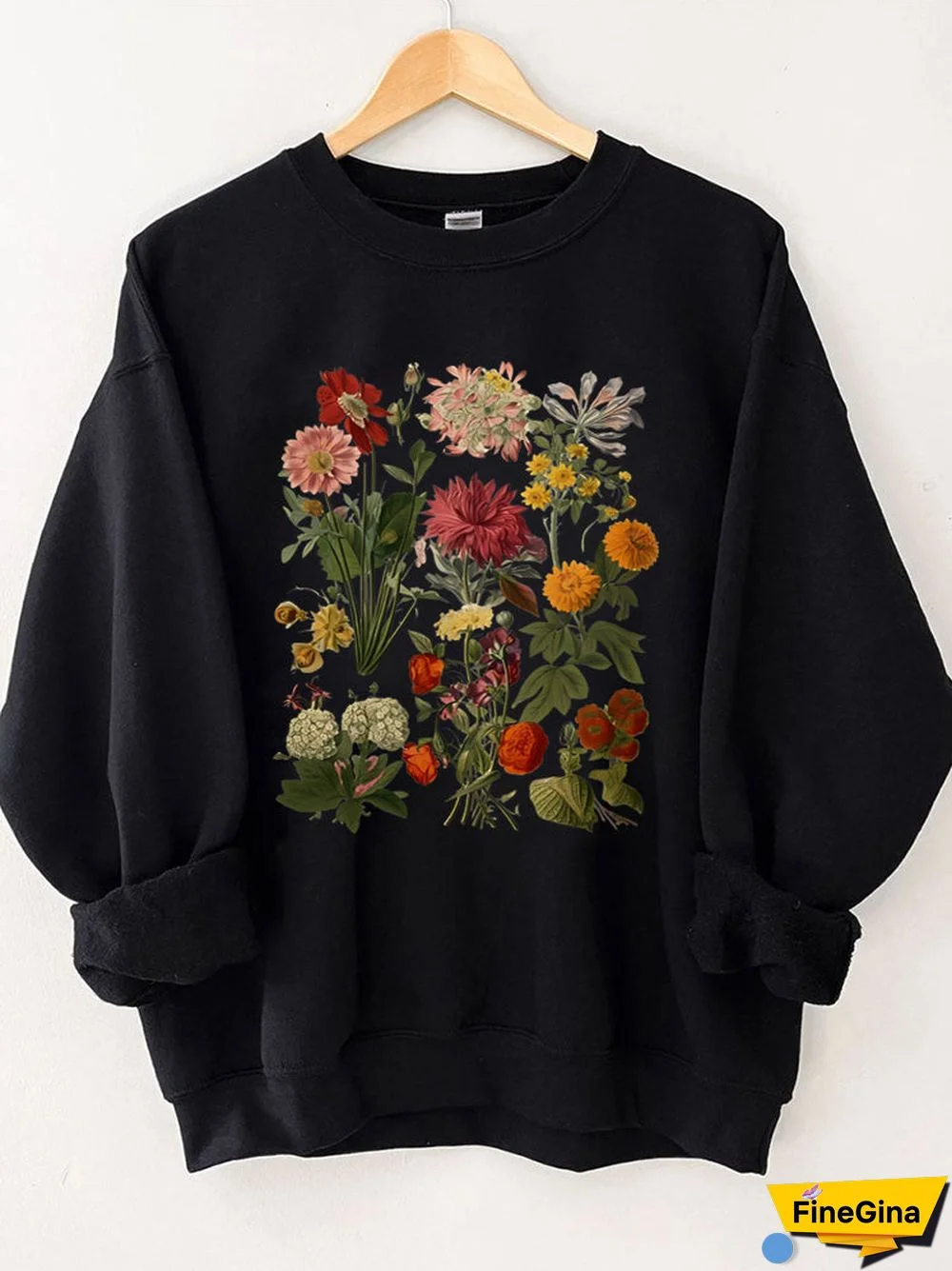 Cottagecore Vintage Flowers Sweatshirt