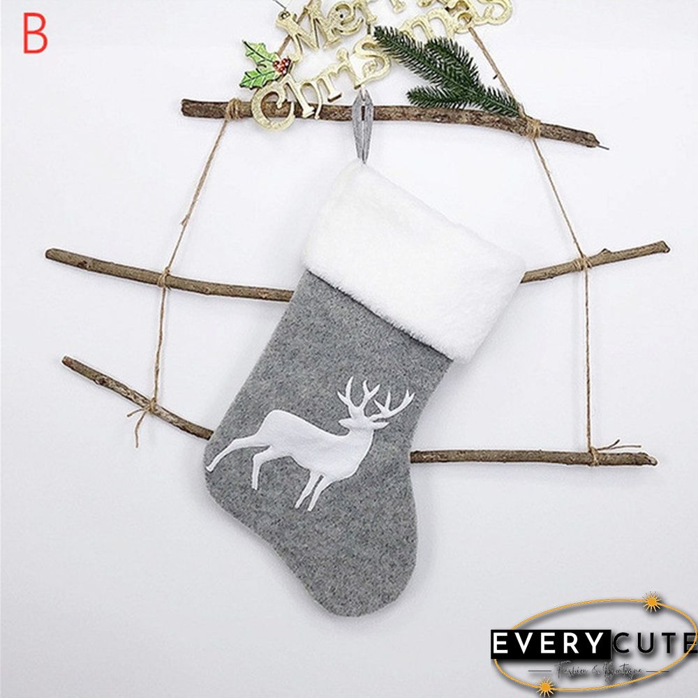 1Pc/2Pcs/4Pcs Christmas Stockings Holder Tree Ornaments Deer Sacks Xmas Gift Bags Presents Children Decorations Wall Art Socks Stuffers Home Room