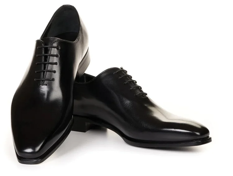 Handmade Men Black Oxfords shoes, Men dress shoes, Black tuxedo shoes