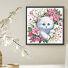 Diamond Painting-DIY Crystal Rhinestone Kitten Through