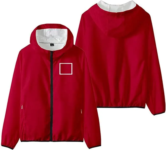 Squid Game Supervisor Cosplay Costume Red Suit Halloween Onesie Outfits
