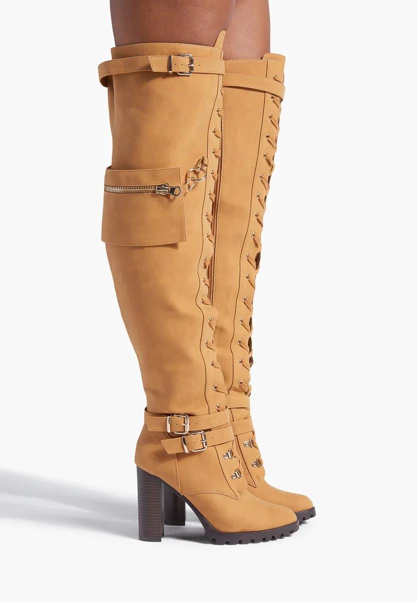 elira high block heel boot