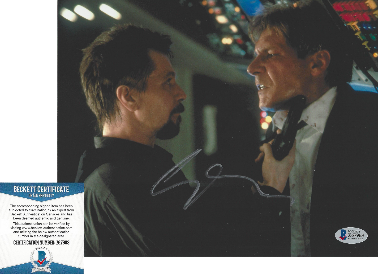 GARY OLDMAN SIGNED 'AIR FORCE ONE' 8x10 MOVIE Photo Poster painting ACTOR BECKETT COA BAS