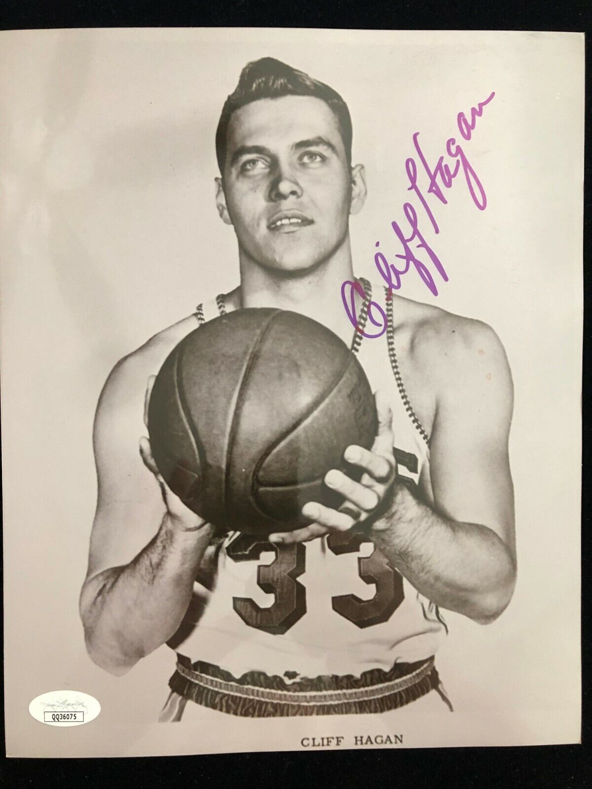 Cliff Hagan Signed Autographed Photo Poster painting - Atlanta Hawks - JSA # QQ36075