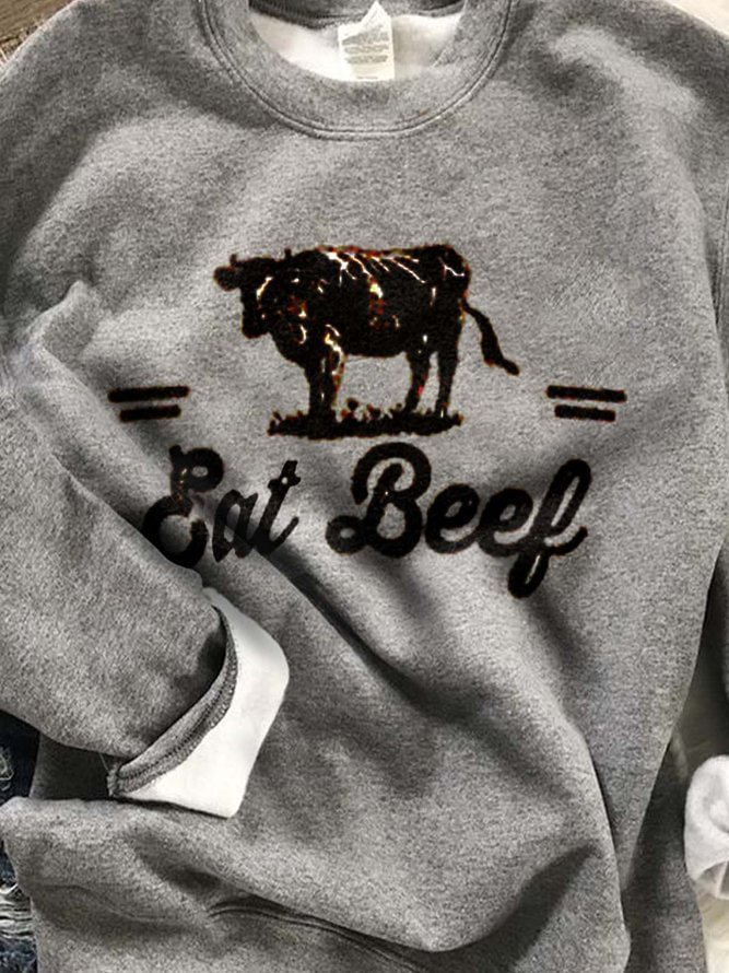 Shift Crew Neck Long Sleeve Animal Sweatshirt
