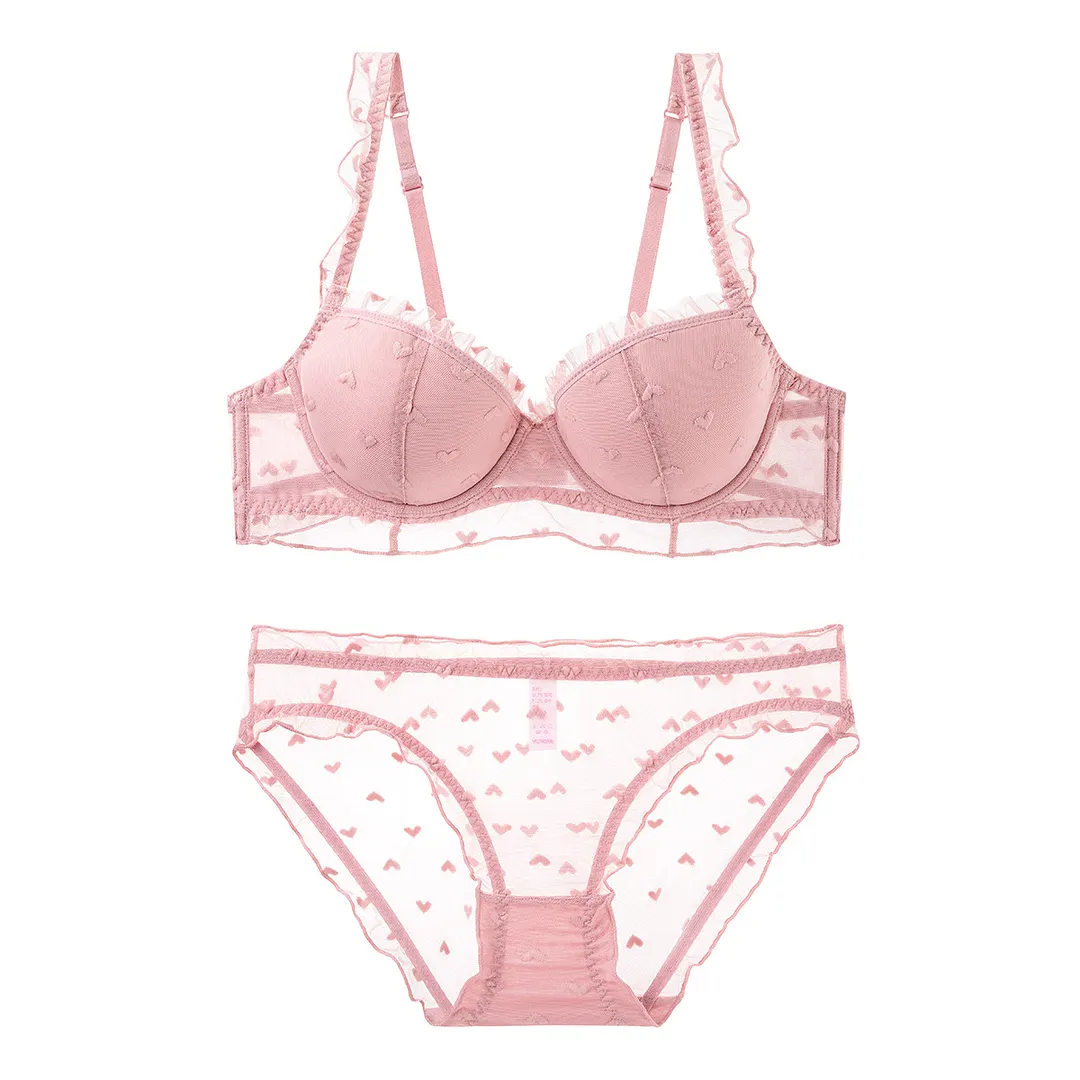Churchf French Lace Women's Underwear Sexy Pure Bra Set Thin Set On Bras Panties Set