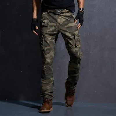 Men Casual Pants Military Tactical Camouflage Homme Slim Fit Cargo Pants