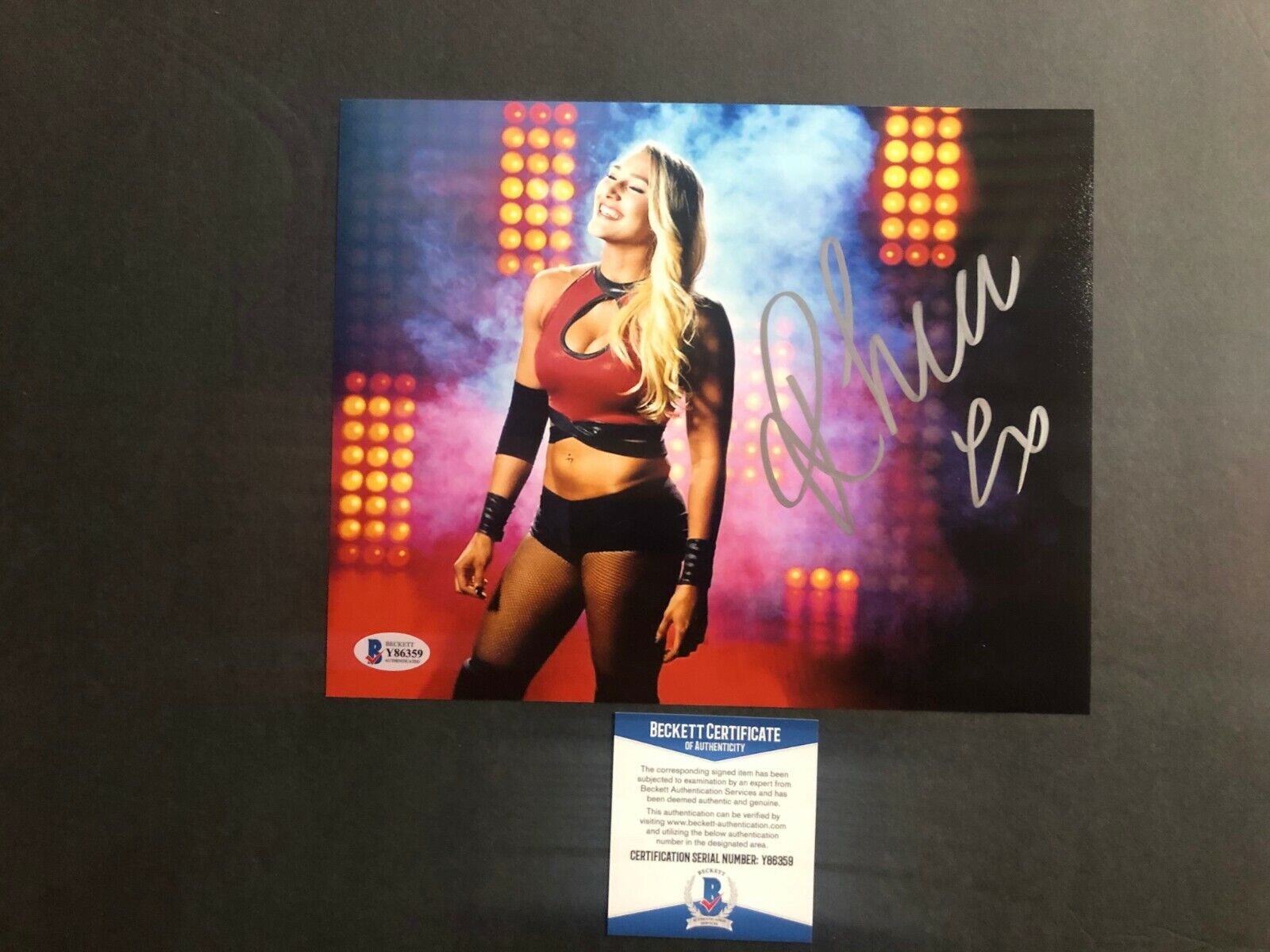 Rhea Ripley Hot! signed autographed WWE wrestling 8x10 Photo Poster painting Beckett BAS coa