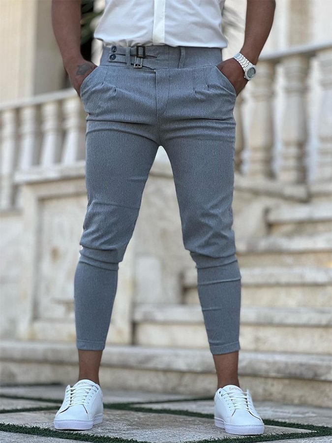 Men's Casual Light Gray Pants