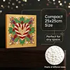 (25x25cm)DIY Pearl Painting Xmas Framed Handmade Pearl Material Art Kit Living Room Decor