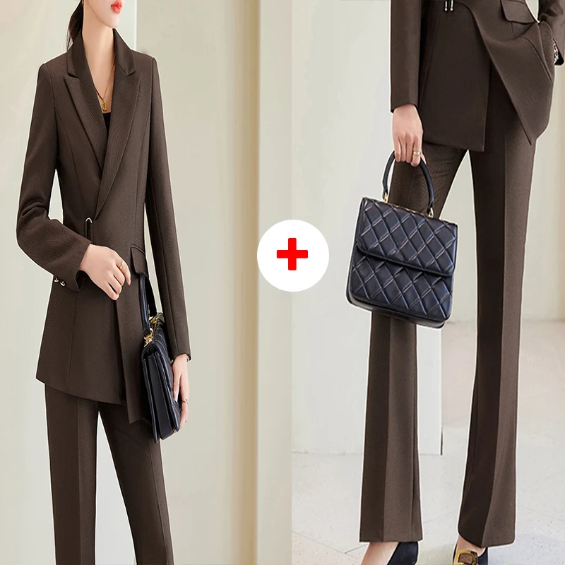 Jaydoz 2025 New All Season Office Ladies Formal Pant Suit for Women Jacket and Trouser Female Business Work Wear 2 Piece Blazer Set