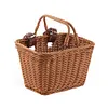 Bike Front Basket with Handles Cute Square Bicycle Basket for Kids Adult Bikes