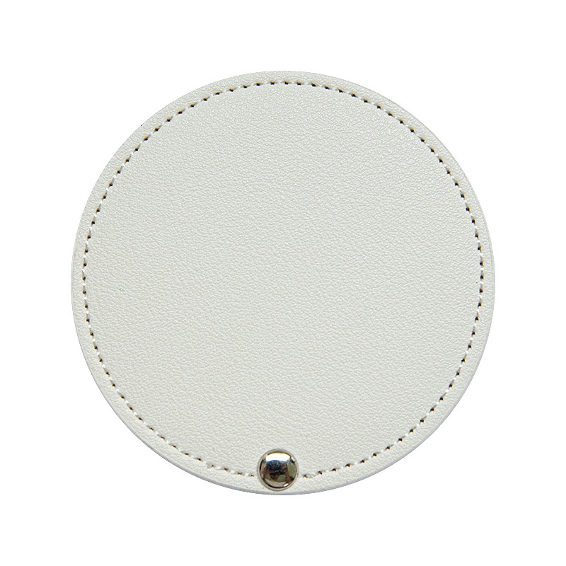 Style Leather Rotary Makeup Mirror Student Portable Beauty Mirror Makeup Mirror Round Leather Gift Makeup Mirror