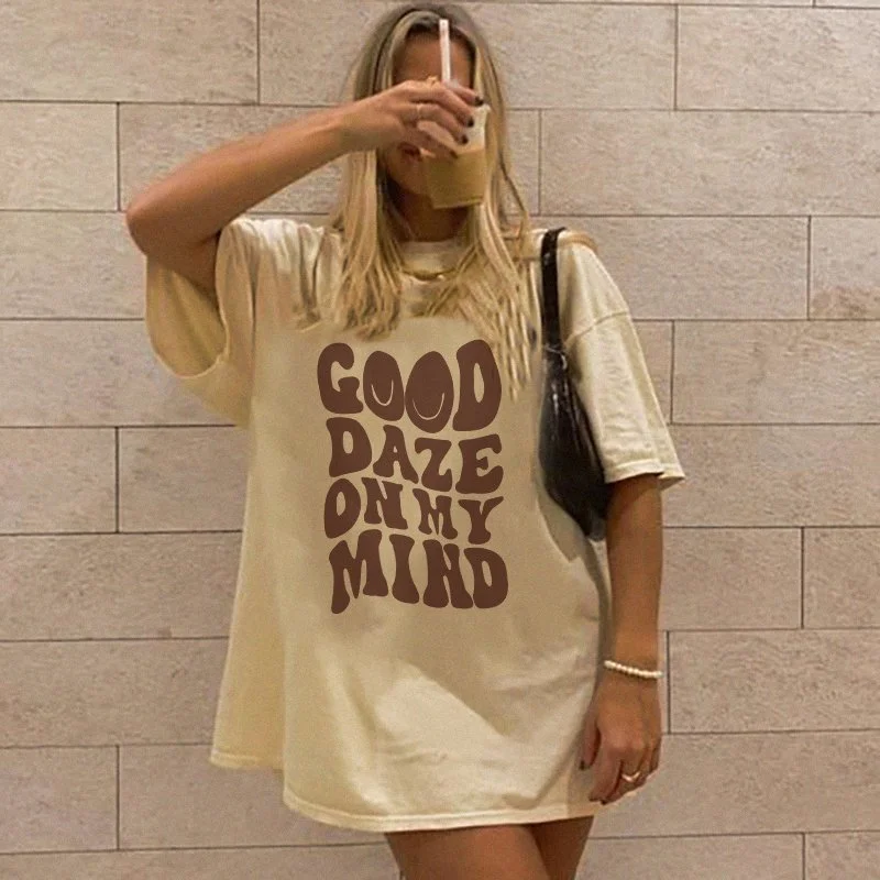Good Daze On My Mind Print Women's T-shirt / [blueesa] /