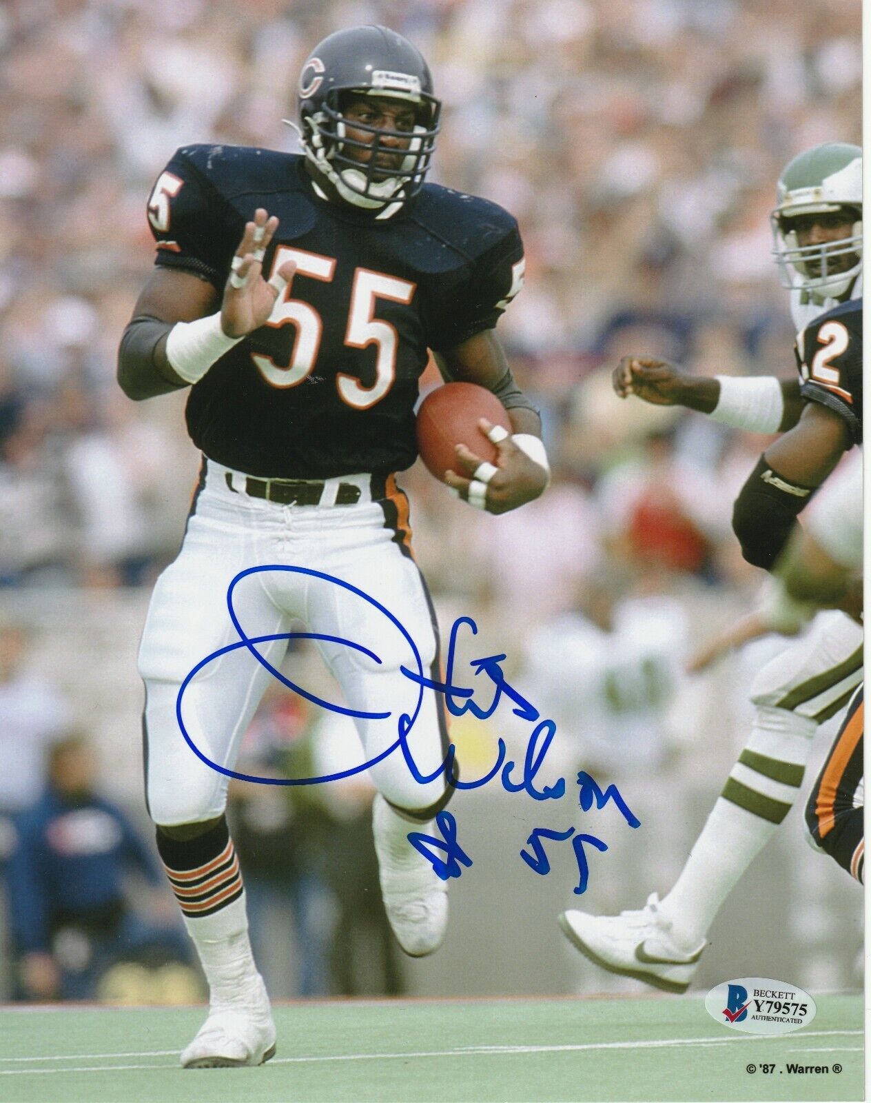 OTIS WILSON Signed Chicago BEARS 8x10 Photo Poster painting with Beckett COA