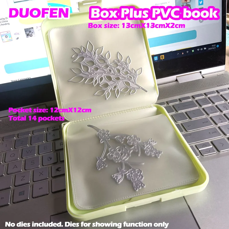 Nigikala CUTTING DIES 14CM-18CM Cutting dies storage book BOX PLUS PVC book easy for handling & protecting your cutting dies