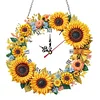 DIY Sunflowers Diamond Clock Art Pendant Home Wall Decoration Crafts