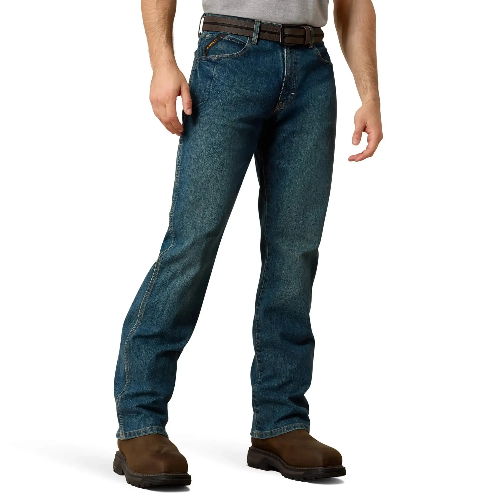 Flexible DuraStretch work jeans comfort details