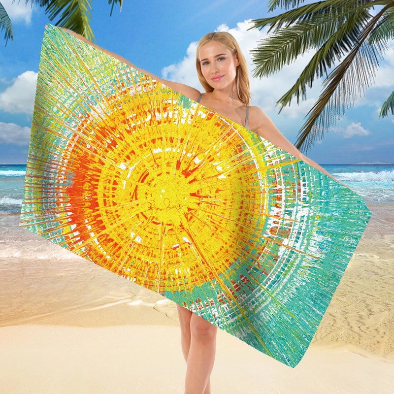 Vacation Geometric Superfine Fiber Beach Towel Towels