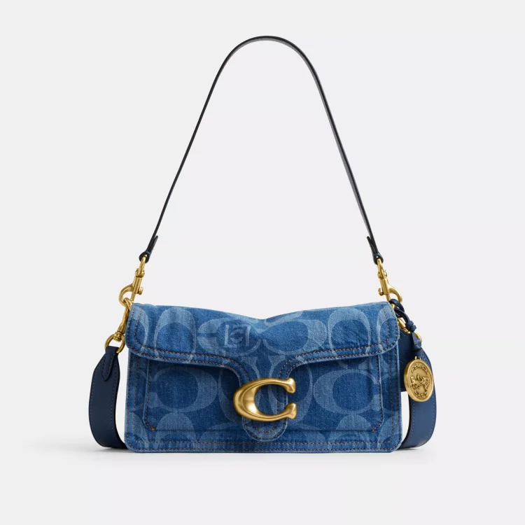 COACH CLOT TABBY SHOULDER BAG 26 IN MAXI SIGNATURE DENIM