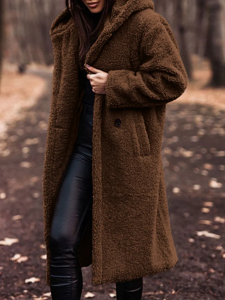 Winter Long Faux Woolen Coat VangoghDress