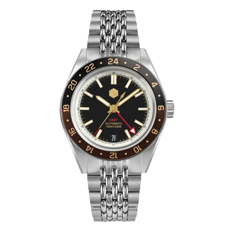 ★Sunshine Savings★San Martin Aluminum Bezel NH34 GMT Men Watch SN0116G-V4 San Martin Watch san martin watchSan Martin Watch