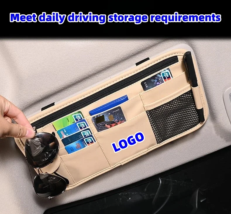 Car sun visor storage rack