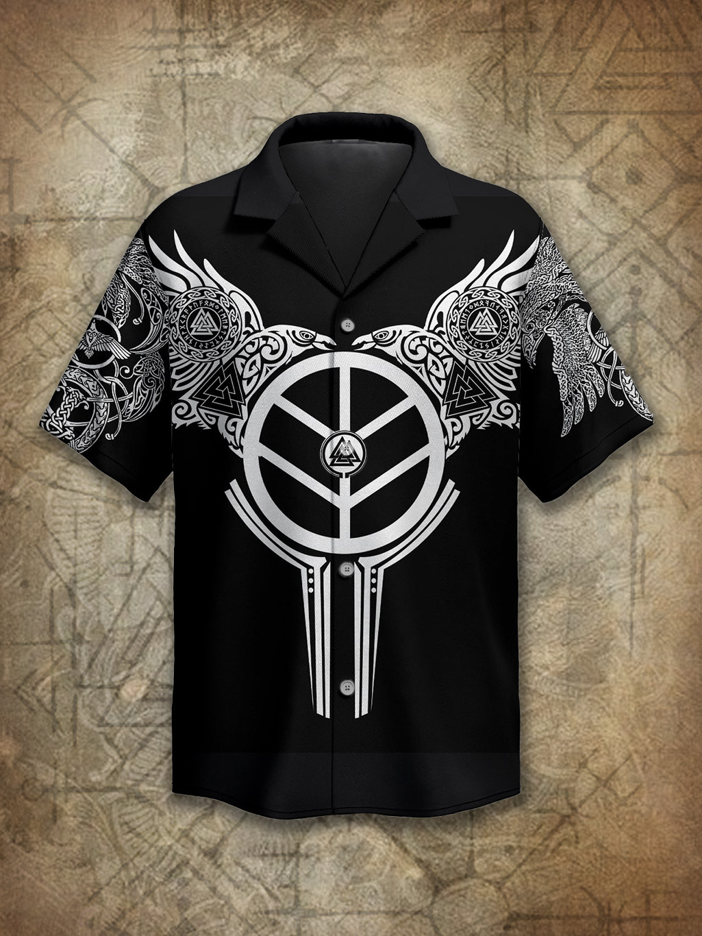 Viking Norse Raven Totem Spirit Power Heritage Hawaiian Shirt / Rvogue / Rvogue