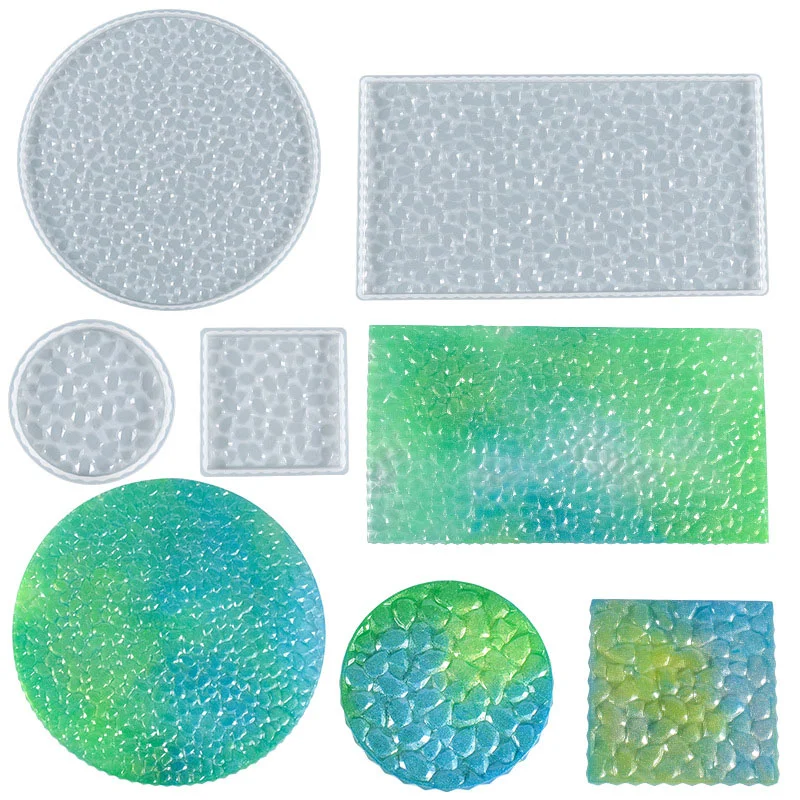 Diamond Pattern Coaster Silicone Resin Mold Set