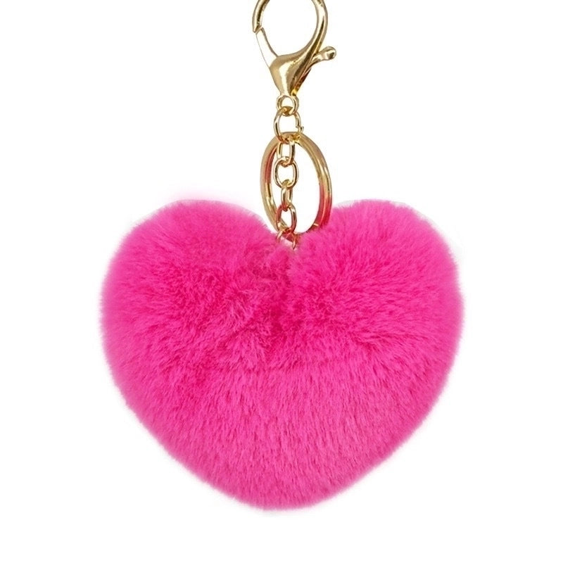 Sweet Minimalist Heart Shape Alloy Valentine’s Day Women’s Bag Pendant Keychain